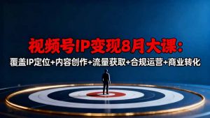 视频号IP变现8月大课,覆盖IP定位+内容创作+流量获取+合规运营+商业转化-万象聊项目