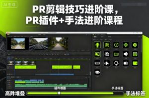 PR剪辑技巧进阶课,PR插件+手法进阶课程-万象聊项目