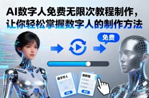 AI数字人免费无限次教程制作,让你轻松掌握数字人的制作方法-万象聊项目