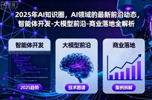 2025年AI知识圈,AI领域的最新前沿动态,智能体开发-大模型前沿-商业落地全解析-万象聊项目