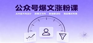公众号爆文涨粉课:从内容方向设计到爆文写作,数据解读和商业模式布局-万象聊项目