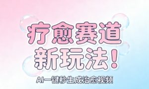 AI+疗愈+一键生成,一分钟一条素材,每天想要多少素材就多少素材,矩阵做,月入1W-万象聊项目