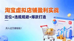 淘宝虚拟店铺盈利实战:定位+违规规避+爆款打造,月入过万很轻松!-万象聊项目