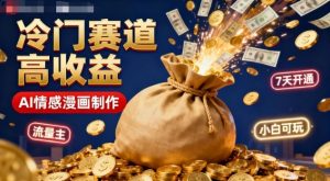 公众号冷门赛道,用AI做情感漫画,7天开通流量主,操作简单,小白可玩-万象聊项目