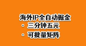 海外ip全自动掘金,2025必做蓝海项目,3分钟落地,矩阵直接开干【揭秘】-万象聊项目