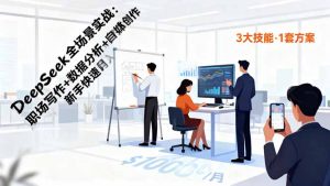 DeepSeek全场景实战:职场写作+数据分析+自媒体创作,新手快速月入过万-万象聊项目