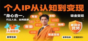 个人IP从认知到变现，身心合一，巧立人设，全网霸屏，吸金变现-万象聊项目