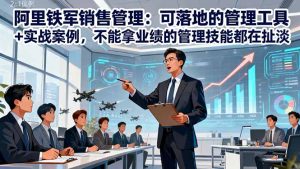 阿里铁军销售管理：可落地的管理工具+实战案例，不能拿业绩的管理都在扯淡-万象聊项目