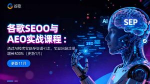 谷歌SEO与AEO实战课程:通过AI技术实现多渠道引流,实现网站流量增长300%-万象聊项目