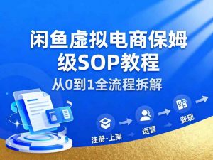 闲鱼虚拟电商，月入轻松过1W，保姆级SOP教程-万象聊项目
