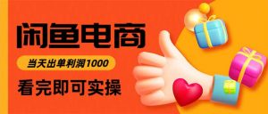 闲鱼高利润电商，当天上架当天出单，一单利润300-万象聊项目