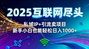 2025网创尽头王炸项目!私域IP+精准引流,新手小白在家躺賺日入1k,零经验也能上手【揭秘】-万象聊项目