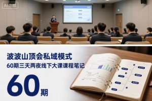 波波山顶会私域模式60期三天两夜线下大课课程笔记(文档)-万象聊项目