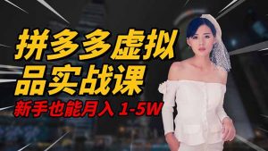 2025 拼多多虚拟品系统实战课，轻资产项目，可矩阵开工作室，新手也能…-万象聊项目