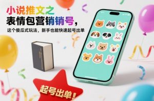 小说推文之表情包营销号,这个傻瓜式玩法,新手也能快速起号出单-万象聊项目