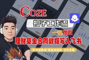 Coze扣子智能体工作流一键提取理财基金合同数据写入飞书,全流程保姆级教学-万象聊项目