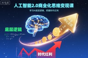 人工智能2.0商业化思维变现课,学习AI底层逻辑,把握时代红利-万象聊项目