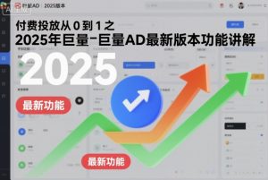 付费投放从0到1之2025年巨量AD最新版本功能讲解-万象聊项目