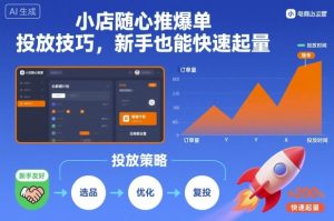 小店随心推爆单投放技巧，新手也能快速起量-万象聊项目