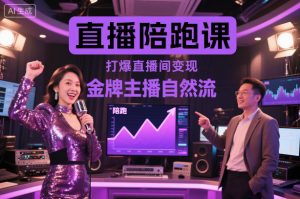 直播陪跑课，金牌主播自然流打爆直播间，复制高变现玩法-万象聊项目