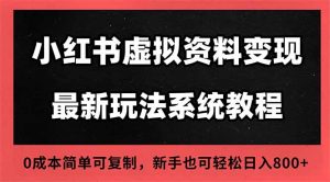 2025小红书虚拟资料最新开店运营教程，搜索流变现玩法，一人多店0成本…-万象聊项目