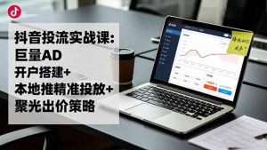 抖音投流实战课:巨量AD开户搭建+本地推精准投放+聚光出价策略,成本降低40%-万象聊项目