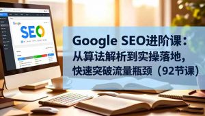 Google SEO进阶课:从算法解析到实操落地,快速突破流量瓶颈(92节课-万象聊项目