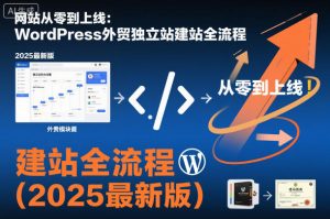 网站从零到上线：WordPress外贸独立站建站全流程(2025最新版)-万象聊项目
