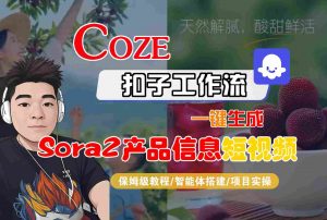 Coze扣子智能体工作流一键生成“SORA2产品信息“短视频,全流程保姆级教学-万象聊项目