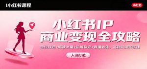 小红书IP商业变现全攻略：定位跃迁+爆款流量+私域裂变+直播转化，高利润闭环搭建-万象聊项目