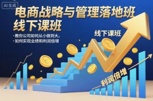电商战略与管理落地班线下课，教你公司如何从小做到大，如何实现业绩和利润倍增【录音】-万象聊项目