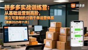 拼多多实战训练营：从基础运营到高阶，建立可复制的日销千单运营体系(更新11月-万象聊项目