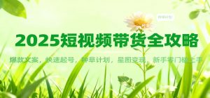 2025短视频带货全攻略：爆款文案，快速起号，种草计划，星图变现，新手零门槛上手-万象聊项目
