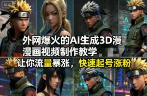 外网爆火的AI生成3D漫画视频制作教学，让你流量暴涨，快速起号涨粉！-万象聊项目