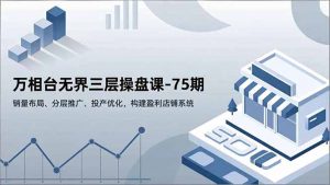 万相台无界三层操盘课-75期,销量布局、分层推广、投产优化,构建盈利店铺系统-万象聊项目