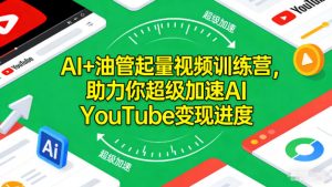 AI+油管起量视频训练营,助力你超级加速AI YouTube变现进度-万象聊项目