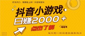 5年爆火的抖音小游戏项目,一部手机日入2000+-万象聊项目