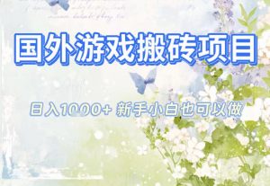 国外游戏全自动搬砖项目,日入10张,新手小白也可做,项目红利期,先搞先吃肉【揭秘】-万象聊项目