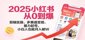 2025小红书从0到爆：剪辑实操，多赛道变现，暴力起号，零基础也能月入破W-万象聊项目