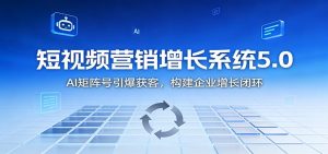 短视频营销增长系统5.0：AI 矩阵号引爆获客，构建企业增长闭环-万象聊项目