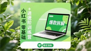 小红书零基础+高阶训练营：安全养号、爆款拆解、长效运营，实现稳定涨粉与变现-万象聊项目