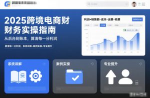 2025跨境电商财务实操指南，从后台到账本，算清每一分利润，系统讲解-案例实操-专业提升-万象聊项目